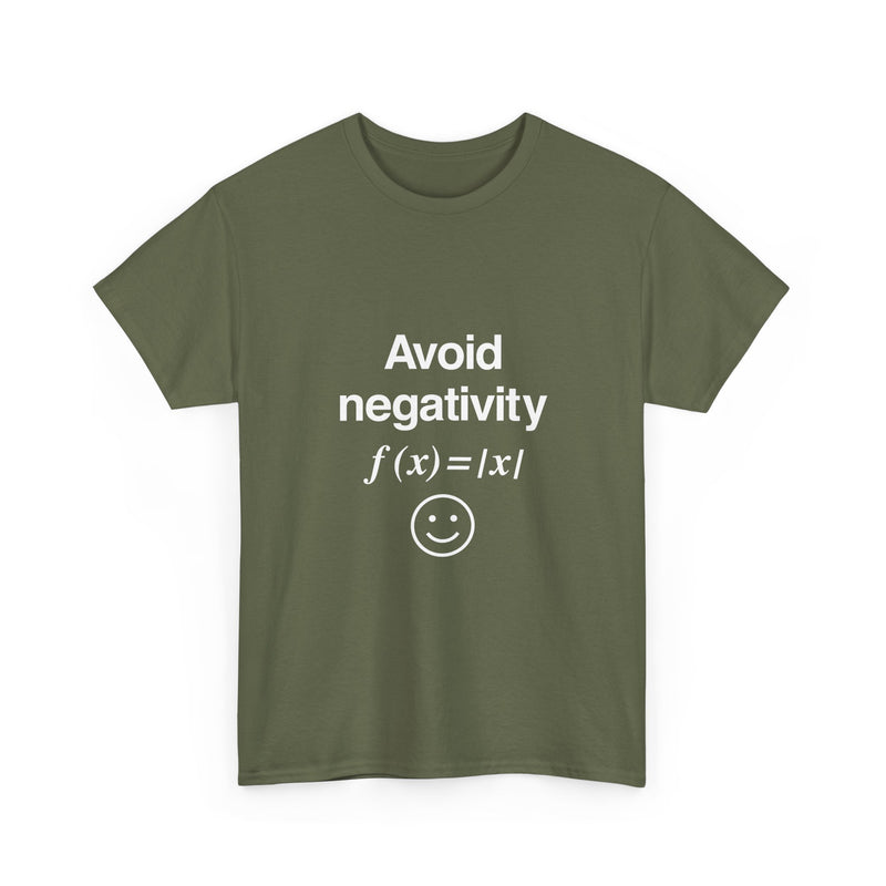 Avoid Negativity T-Shirt, Math Humor Tee, Geek T-Shirt, Nerd Shirt, Positive Vibes Shirt, Funny Math Gift, Science Lover Top, Smile Graphic