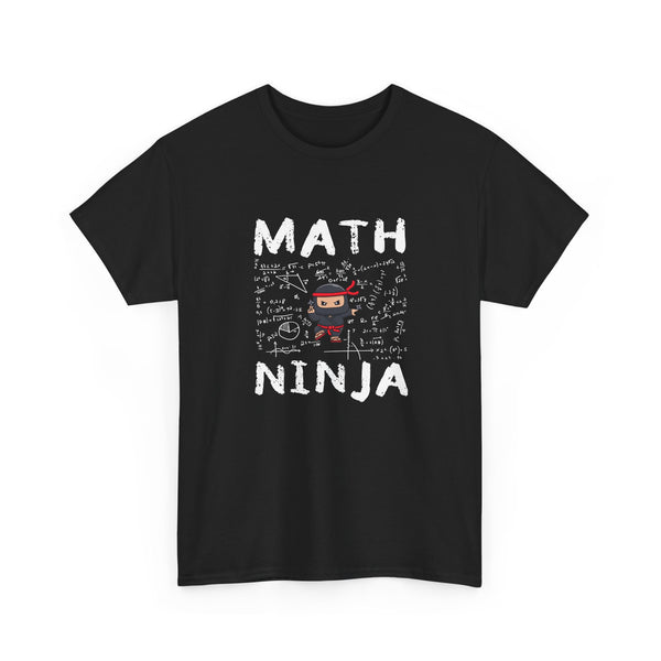 Math Ninja T-Shirt, Geek T-Shirt, Nerd Shirt, Funny Math Tee, Geeky Gift, Math Lover Shirt, Cool Ninja Art, STEM Humor Apparel