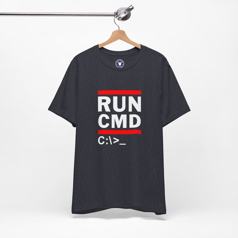 Run CMD C - IT Shirt - Funny Coder Shirt - MS-Dos - Premium Unisex Crewneck T-shirt