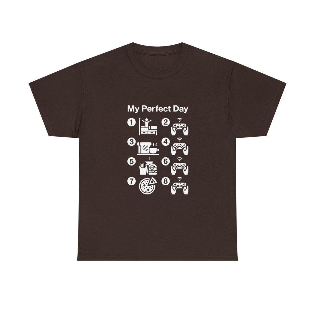 My Perfect Day T-shirt, Gamer Life Shirt, Funny Gaming Tee, Snack Lover Gift, Geek T-Shirt, Nerd Shirt, Video Game Humor Apparel