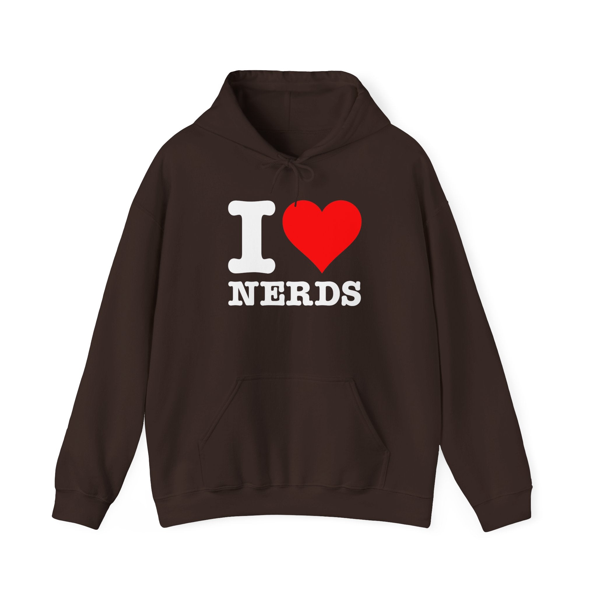 I Love Nerds Funny Cute I Heart Nerds - Unisex Hooded Sweatshirt