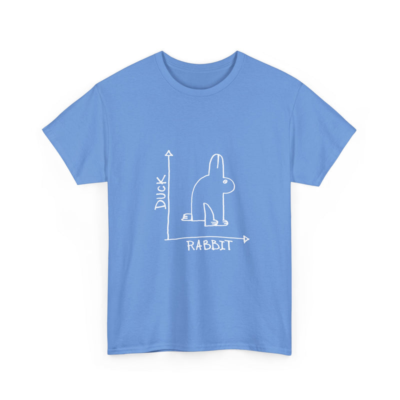 Duck Rabbit Illusion T-Shirt, Optical Illusion Tee, Geek T-Shirt, Nerd Shirt, Funny Animal Puzzle Top, Unique Gift for Art Fans