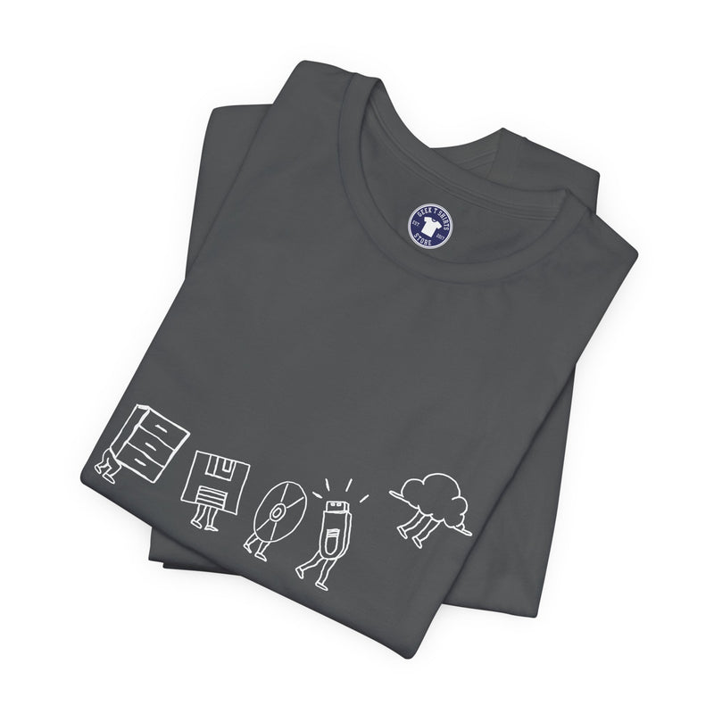 Computer Storage Evolution Cloud - It Coding - Regular Unisex Crewneck T-Shirt