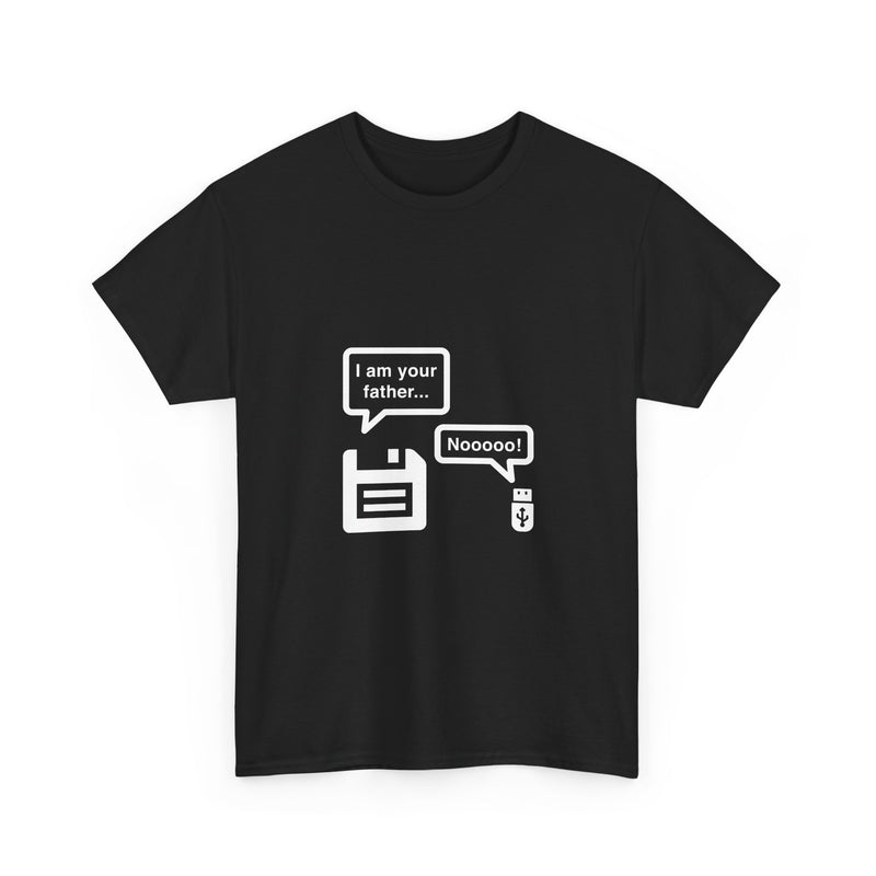 Retro Floppy Disk and USB Humor T-Shirt, Geek T-Shirt, Nerd Shirt, Tech Joke Tee, IT Gift, Programmer Humor Shirt, Digital Nostalgia Top