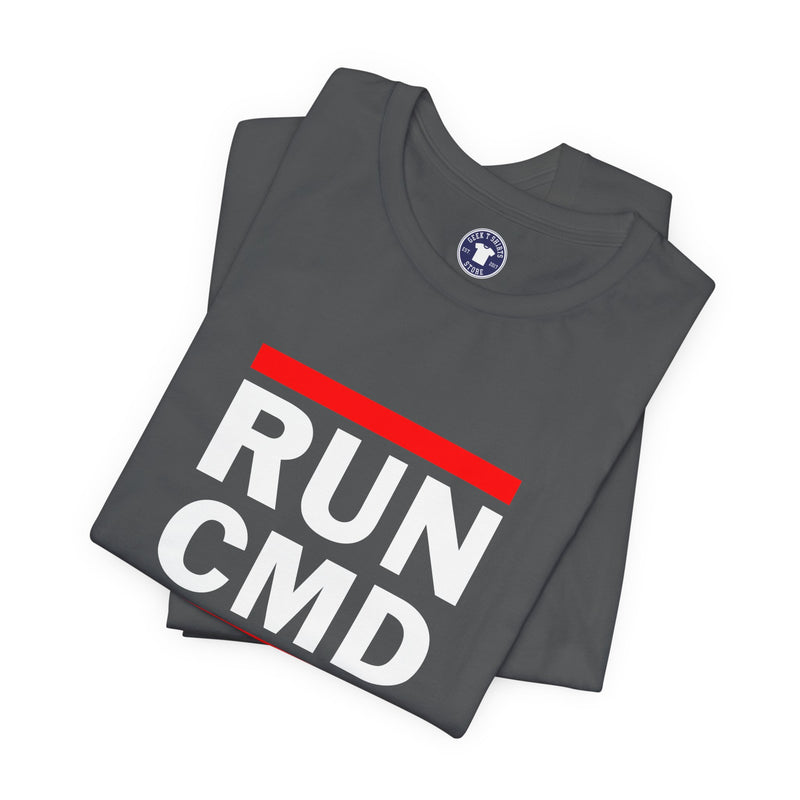 Run CMD C - IT Shirt - Funny Coder Shirt - MS-Dos - Premium Unisex Crewneck T-shirt