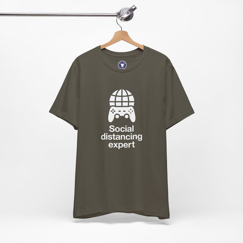 Social Distancing Expert - Premium Unisex Crewneck T-Shirt