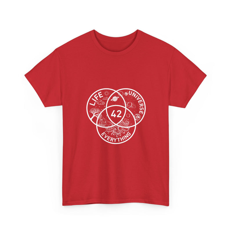Life Universe Everything T-Shirt, Sci-Fi Geek T-Shirt, Nerd Shirt, Geek Humor Tee, Space Art Shirt, Cosmic Science Gift, Funny Venn Diagram