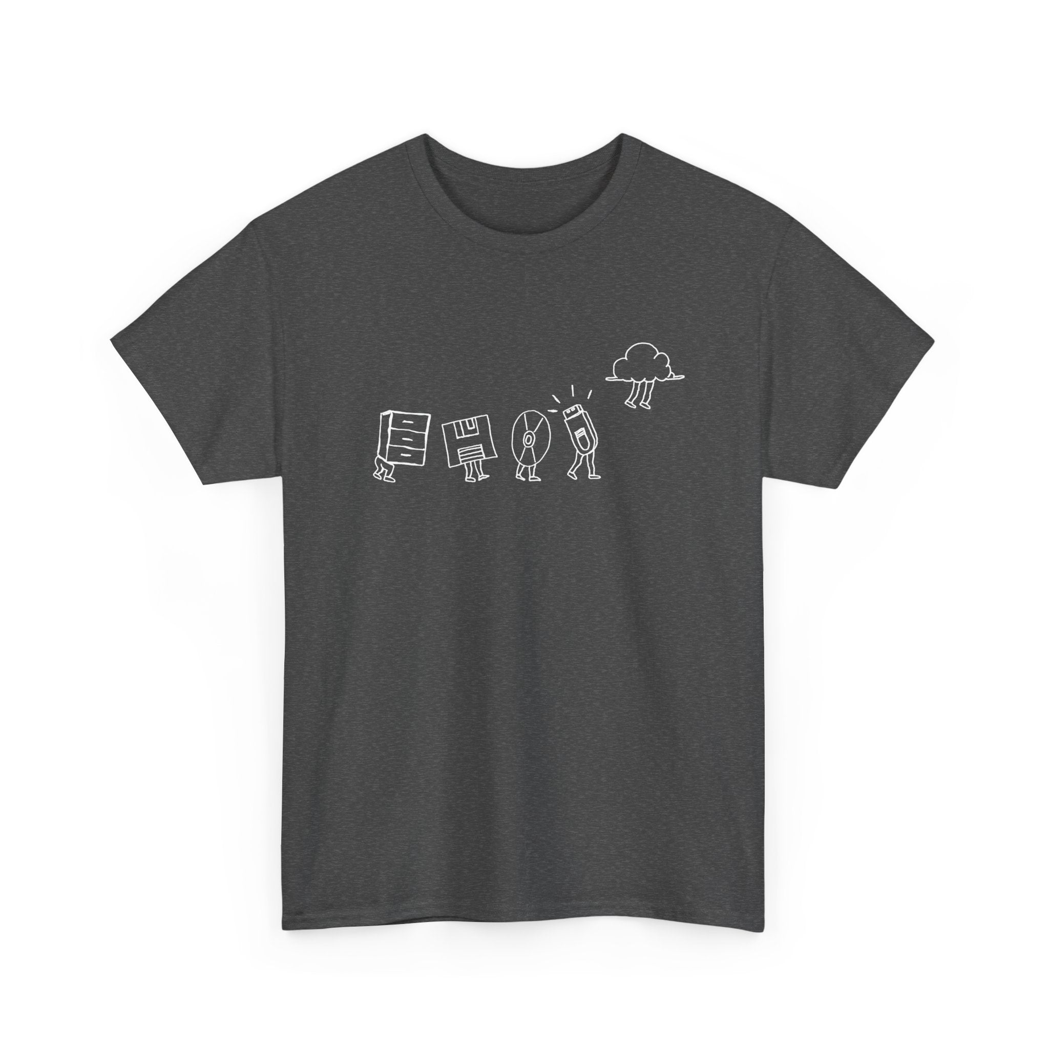 Computer Storage Evolution Cloud - It Coding -  Unisex Crewneck T-Shirt