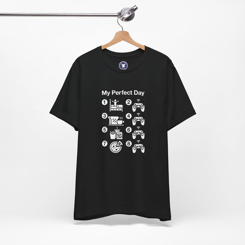My Perfect Day Gaming - Premium Unisex Crewneck T-Shirt