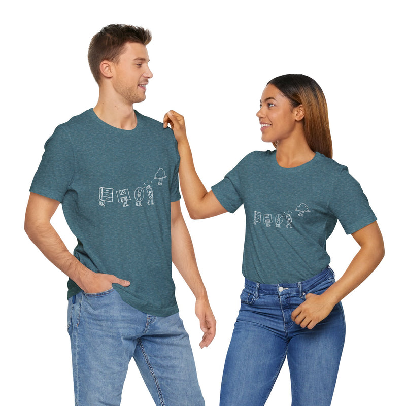Computer Storage Evolution Cloud - It Coding - Regular Unisex Crewneck T-Shirt