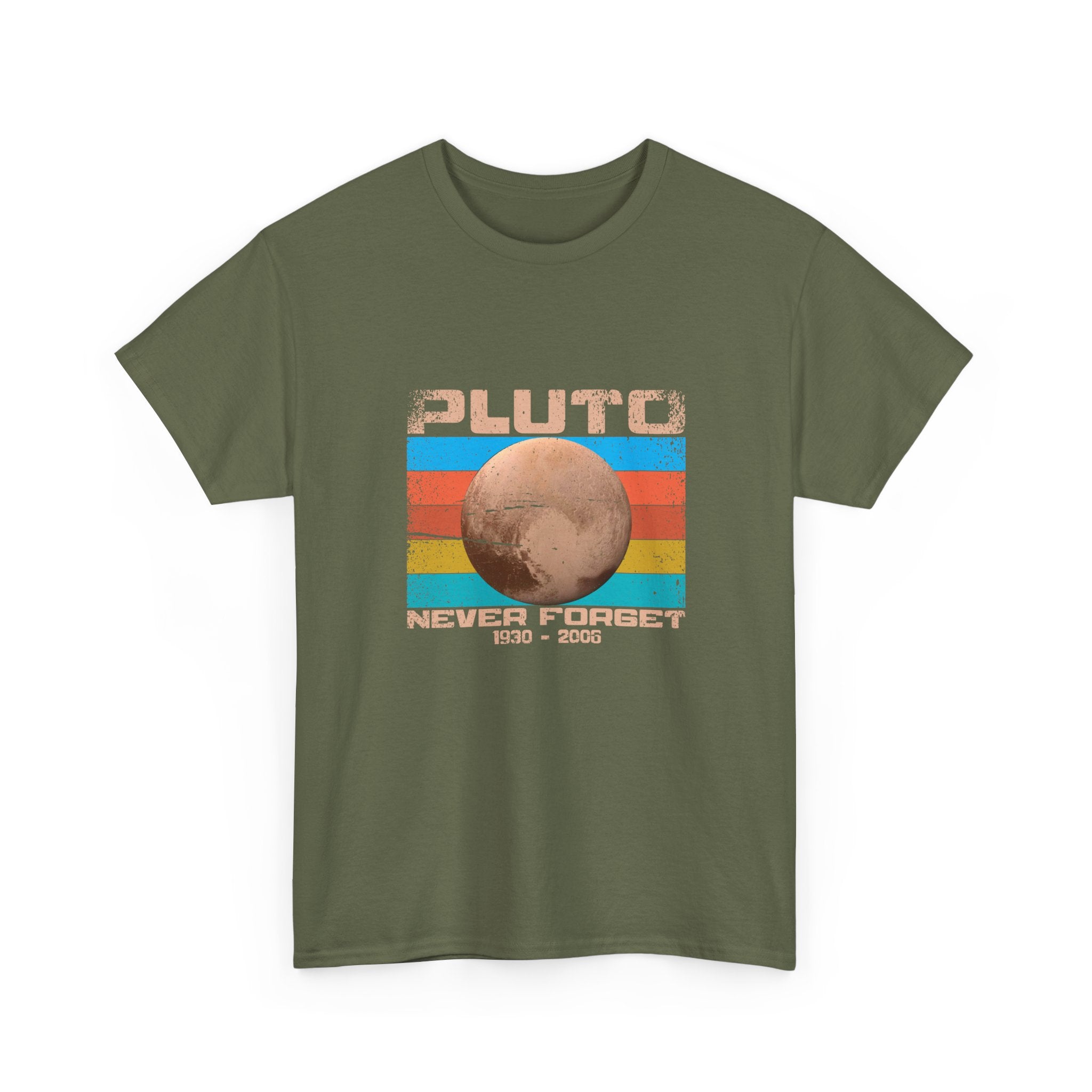 Pluto Never Forget - Geek Shirt - Funny Science Shirt -  Unisex Crewneck T-Shirt