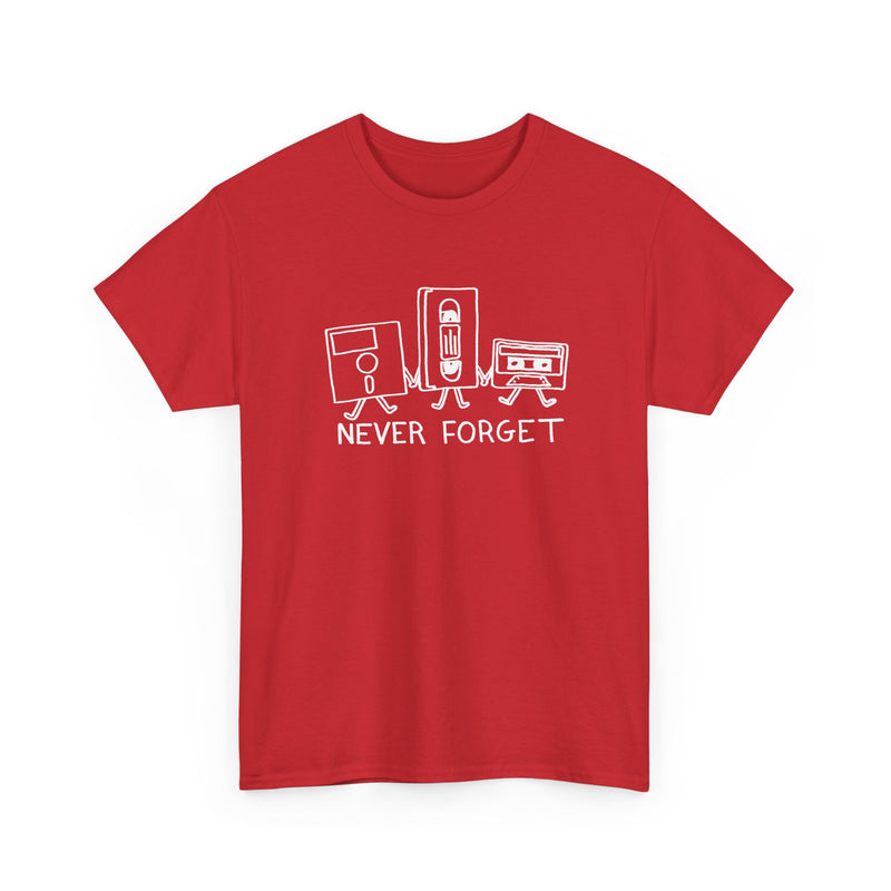 Never Forget Cassette Tapes Vhs Floppy Disks - Regular Unisex Crewneck T-Shirt