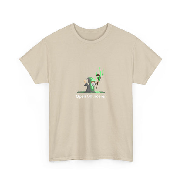 Open Sourcerer Geek T-Shirt, Nerd Shirt, Pixel Art Mage Tee, Retro Gaming Shirt, Programmer Gift, Tech Humor Top, Coding Wizard Tee
