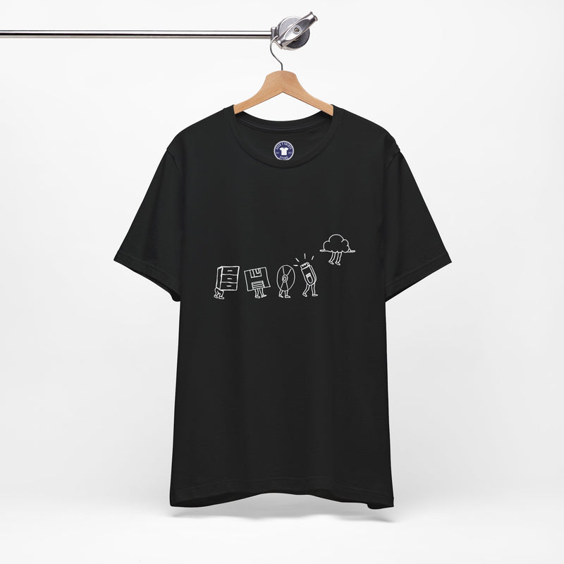 Computer Storage Evolution Cloud - It Coding - Regular Unisex Crewneck T-Shirt