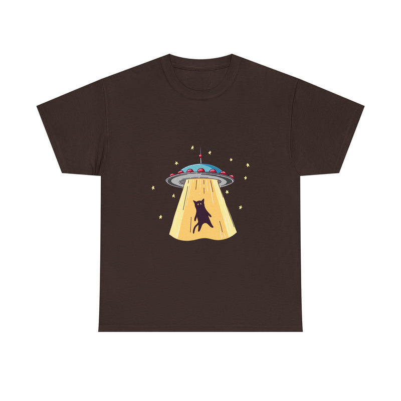 Alien Abduction Cat T-Shirt, UFO Shirt, Space Tee, Sci-Fi Humor Gift, Geek T-Shirt, Nerd Shirt, Funny Cat Art, Outer Space Design Apparel