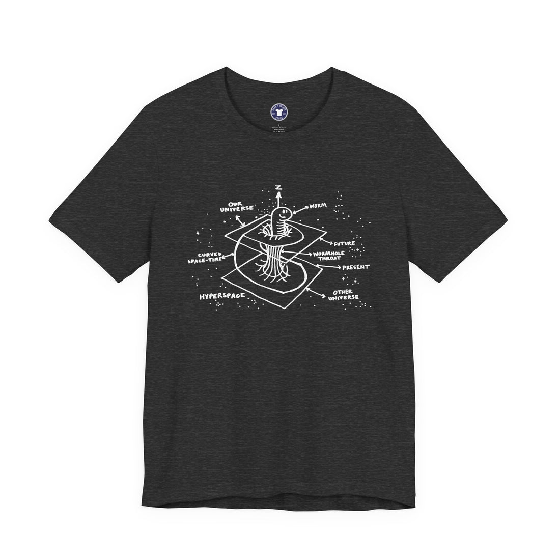 Time Warp Physics Wormhole - Premium Unisex Crewneck T-Shirt