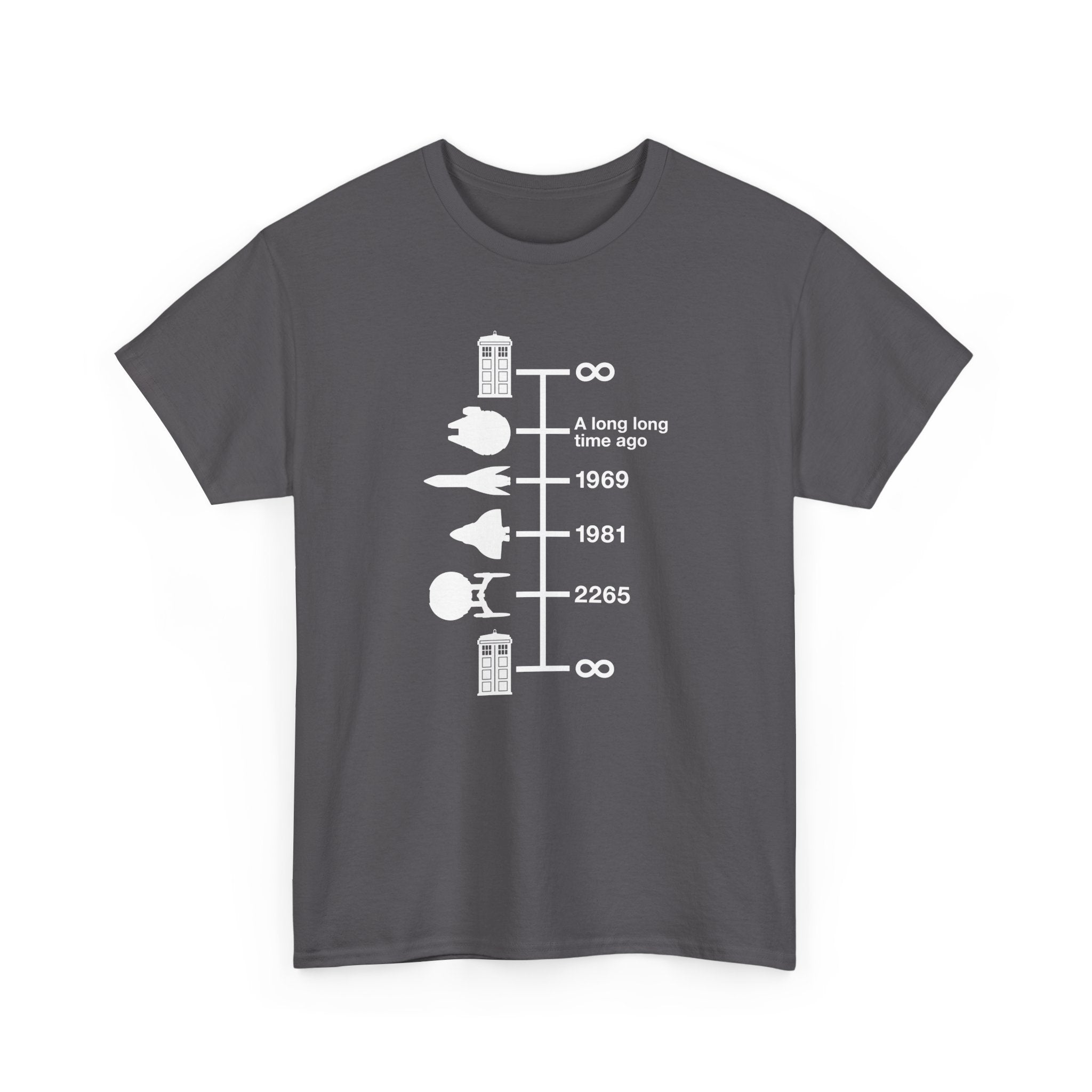 Spaceships Timeline - Geek Shirt - Funny Science Shirt - Regular Unisex Crewneck T-Shirt