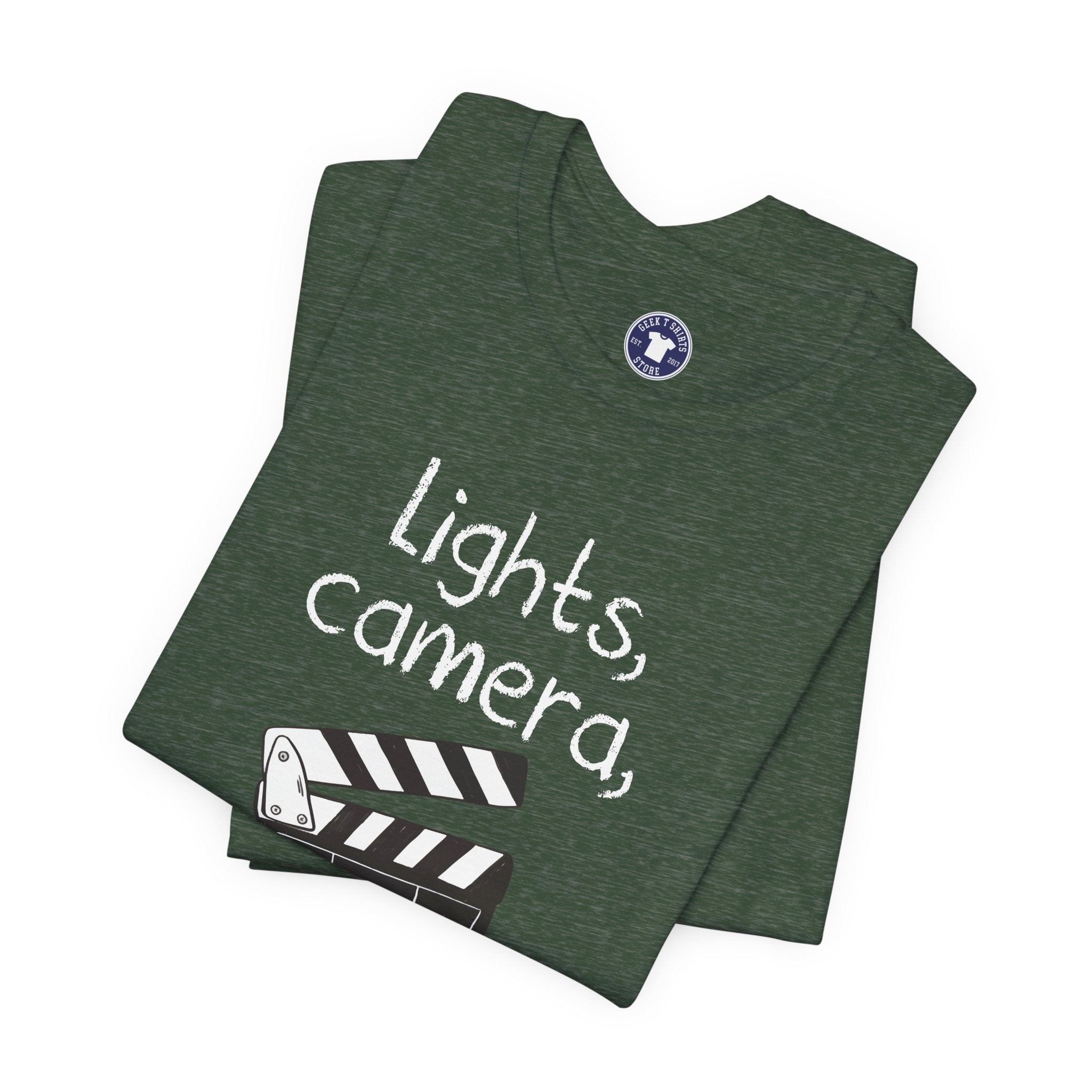 Lights Camera Action - Premium Unisex Crewneck T-Shirt
