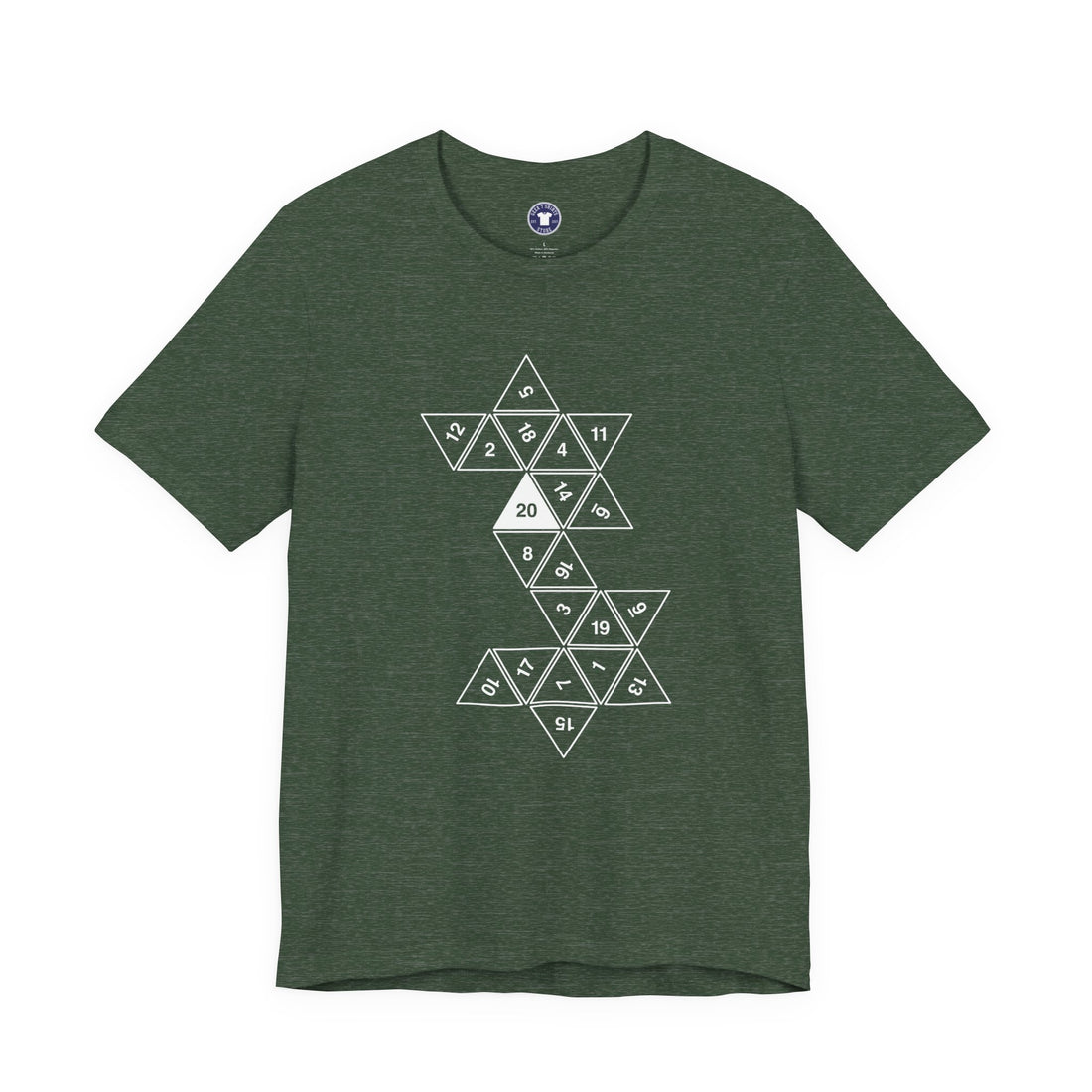 20 Sided Roll Playing Die - Premium Unisex Crewneck T-Shirt