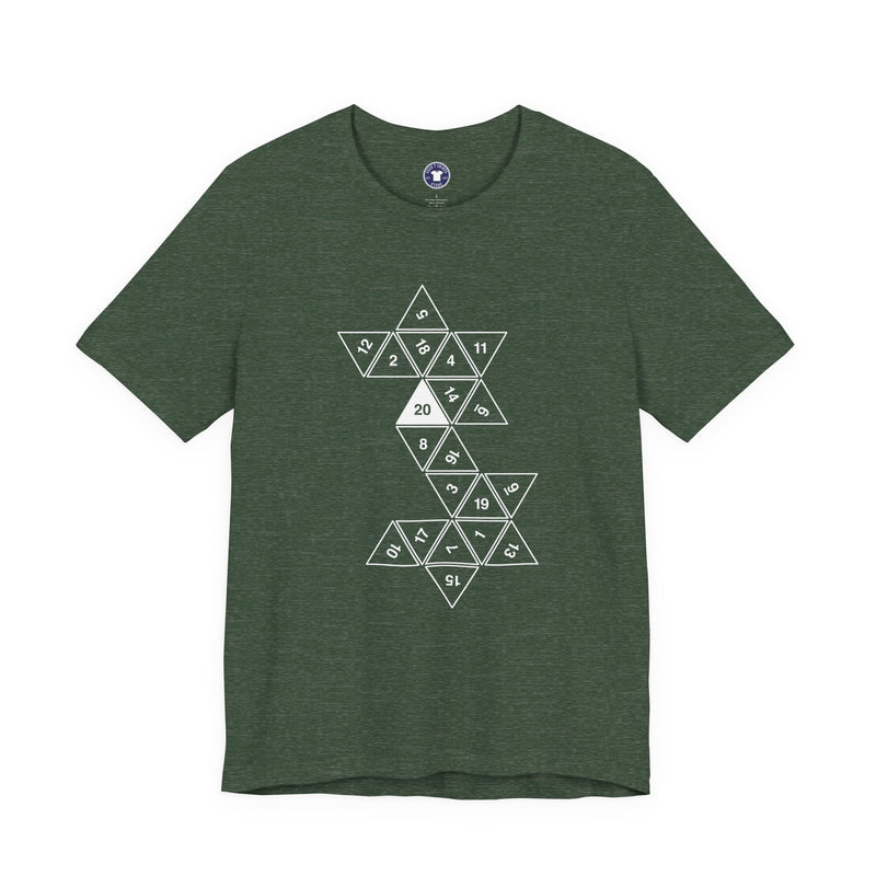 20 Sided Roll Playing Die - Premium Unisex Crewneck T-Shirt