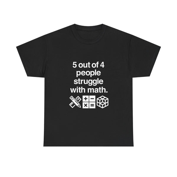 Funny Math Humor T-Shirt, Geek T-Shirt, Nerd Shirt, Math Joke Tee, STEM Gift, Geeky Apparel, Math Struggle Laugh, Puzzle Lover Shirt