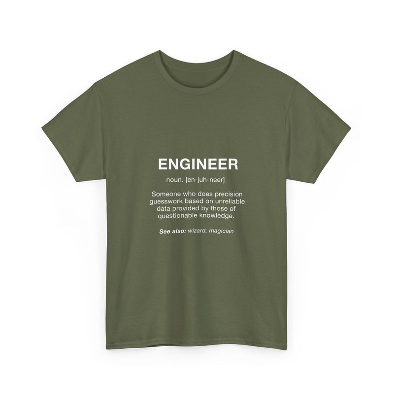 Engineer Definition T-Shirt, Funny Geek T-Shirt, Nerd Shirt, Precision Humor Tee, Science Gift, Engineer Pun Shirt, Engineering Humor Tee