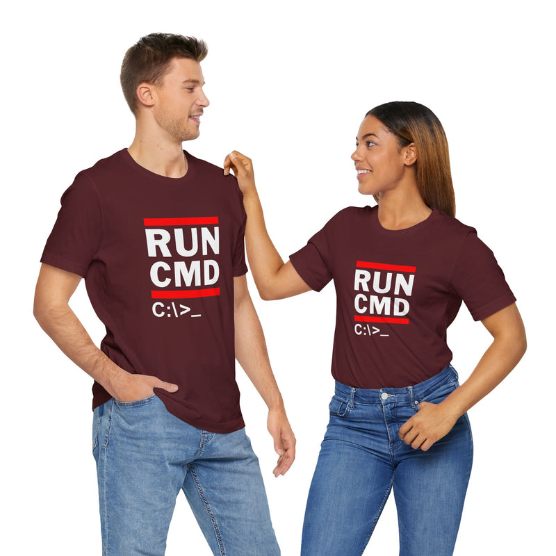 Run CMD C - IT Shirt - Funny Coder Shirt - MS-Dos - Premium Unisex Crewneck T-shirt