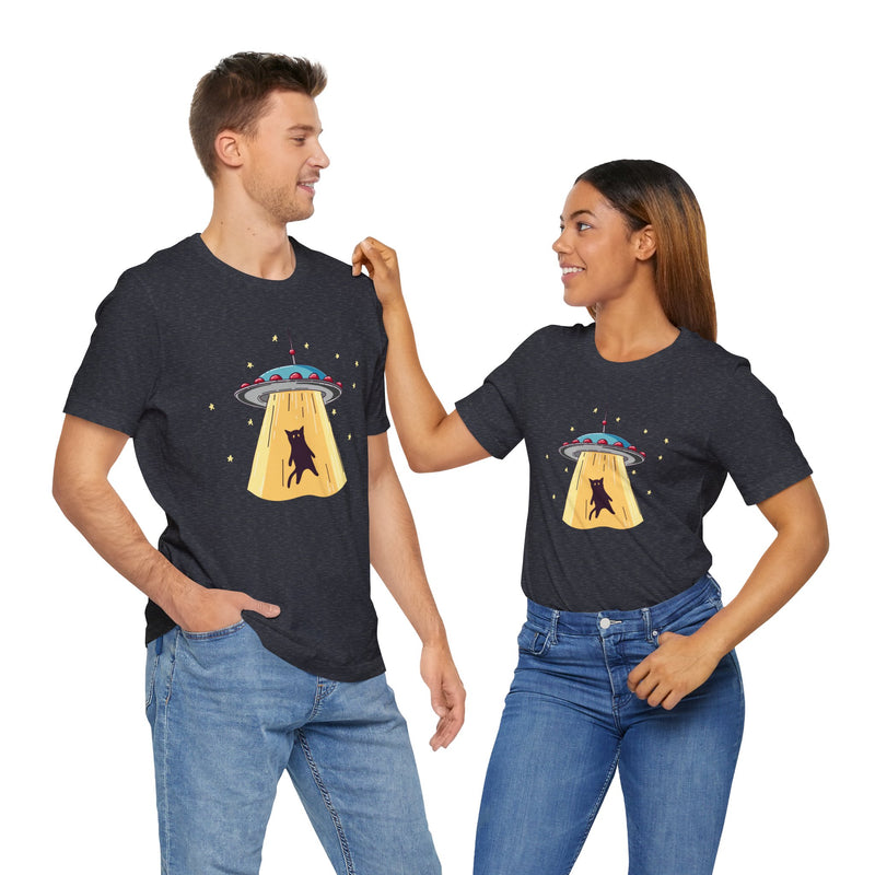 Cat Ufo Abduction - Ufo Shirt - Premium Unisex Crewneck T-Shirt