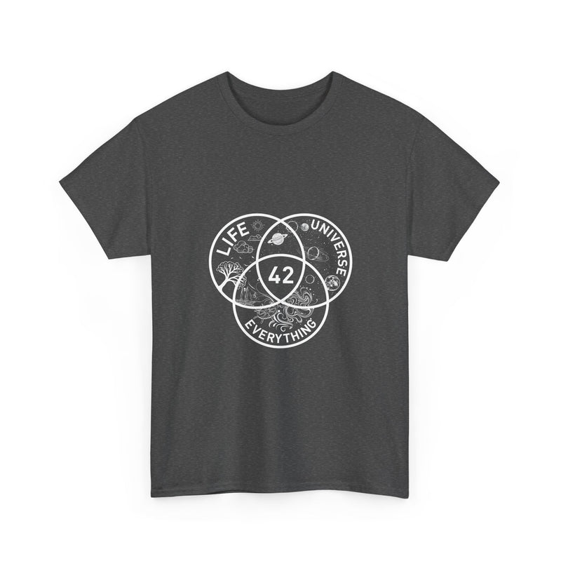 Life Universe Everything T-Shirt, Sci-Fi Geek T-Shirt, Nerd Shirt, Geek Humor Tee, Space Art Shirt, Cosmic Science Gift, Funny Venn Diagram