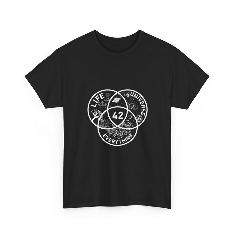 Life Universe Everything T-Shirt, Sci-Fi Geek T-Shirt, Nerd Shirt, Geek Humor Tee, Space Art Shirt, Cosmic Science Gift, Funny Venn Diagram