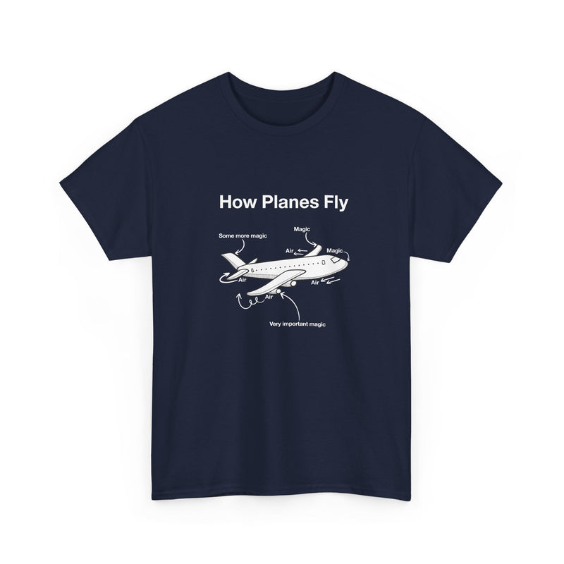 How Planes Fly Funny Aerospace Engineer - Regular Unisex Crewneck T-Shirt