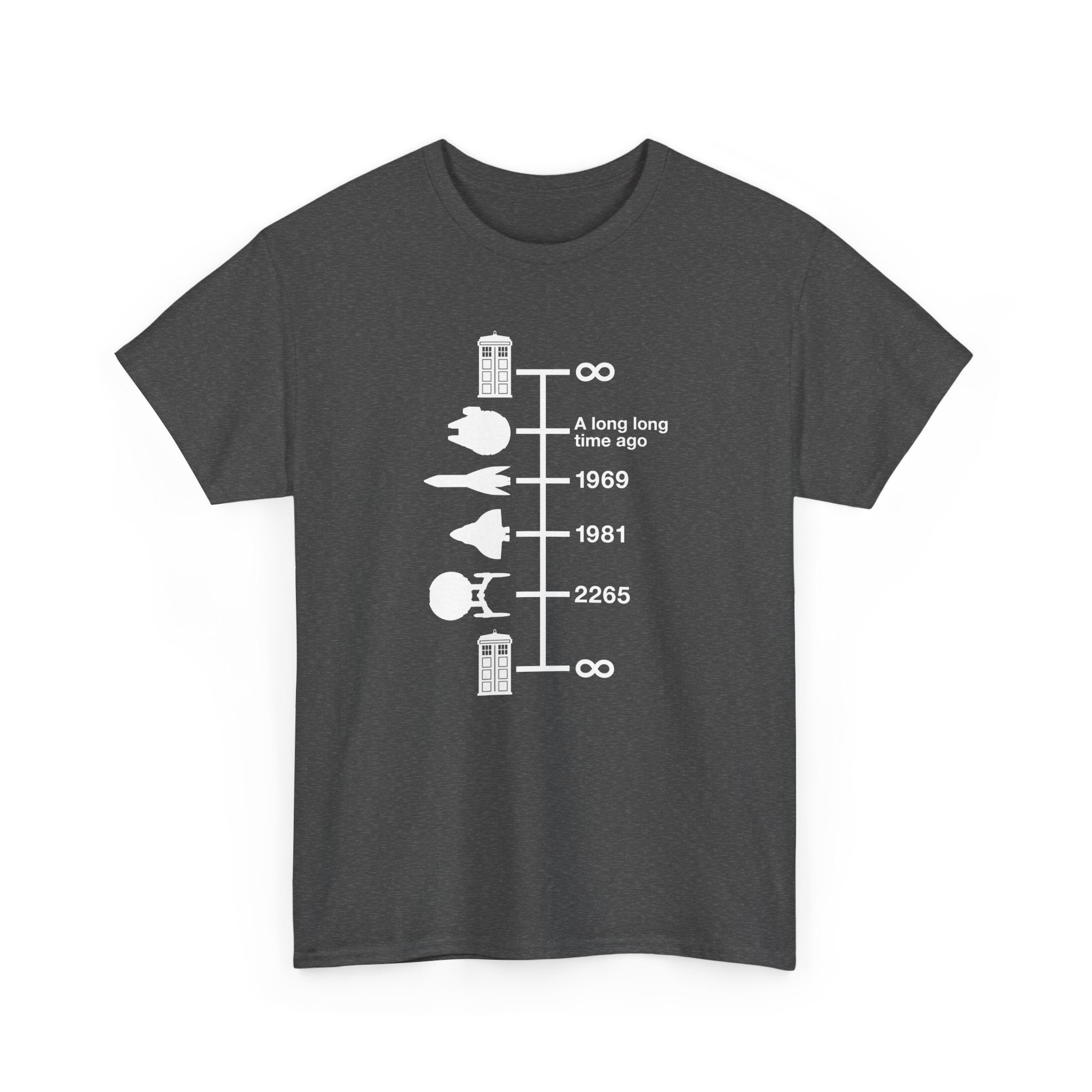 Spaceships Timeline - Geek Shirt - Funny Science Shirt - Regular Unisex Crewneck T-Shirt