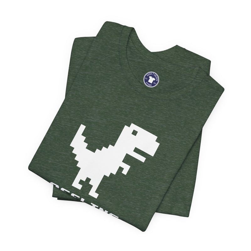 Offline - Pixelated Dinosaur Error Message - Premium Unisex Crewneck T-Shirt