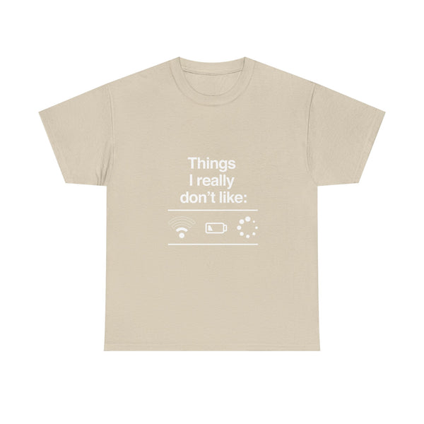Funny Geek T-Shirt, Nerd Shirt, Tech Humor Tee, WiFi Battery Loading Joke Top, Geek Gift Present, Internet Meme Shirt, Sarcastic Humor Tee