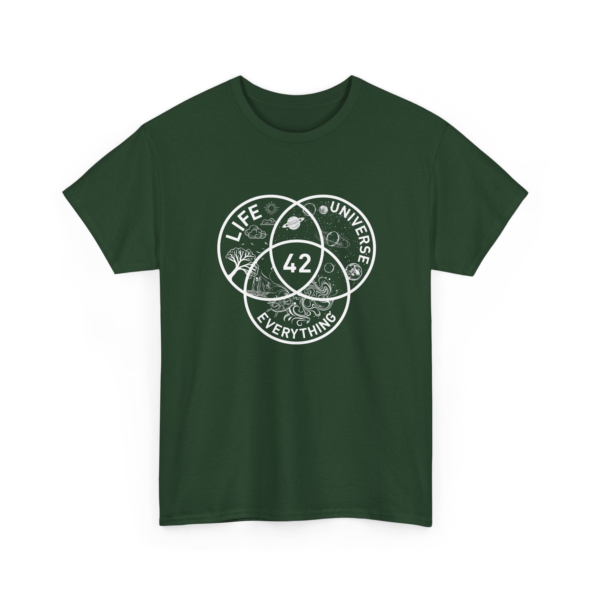 42 Answer To Life The Universe And Everything - White Version -  Unisex Crewneck T-Shirt