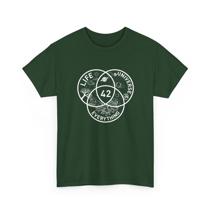 42 Answer To Life The Universe And Everything - White Version - Regular Unisex Crewneck T-Shirt