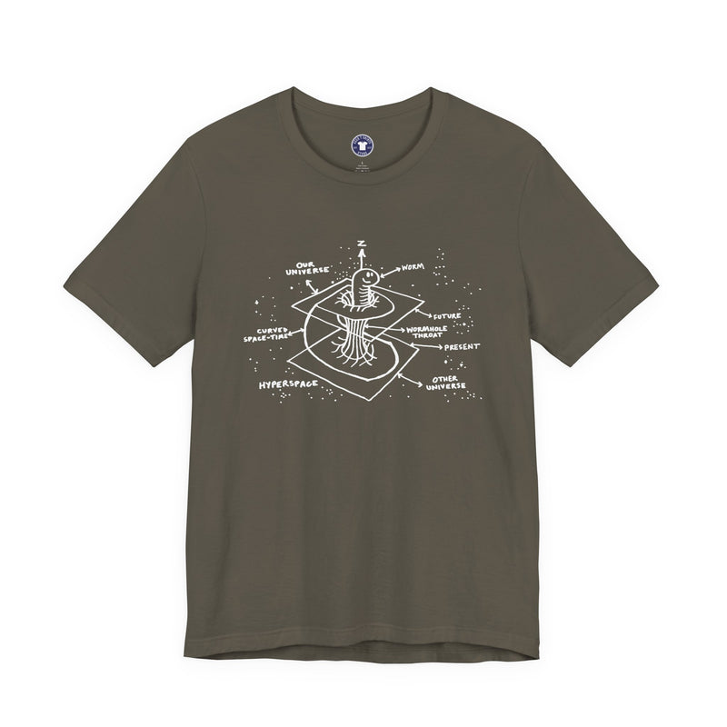 Time Warp Physics Wormhole - Premium Unisex Crewneck T-Shirt