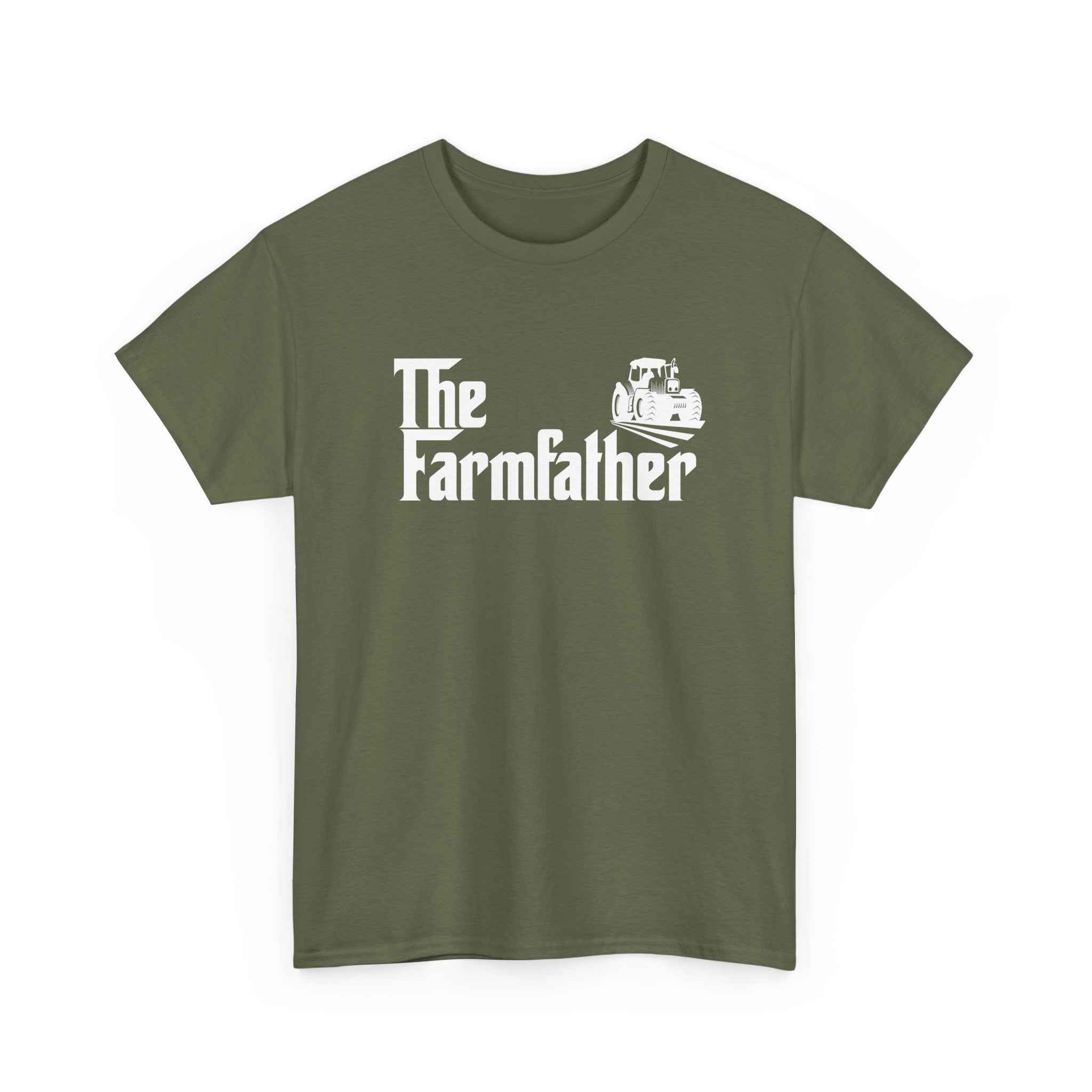 Funny Farmer Shirt The Farmfather Tractor Dad Gift - Unisex Regular Crewneck T-Shirt