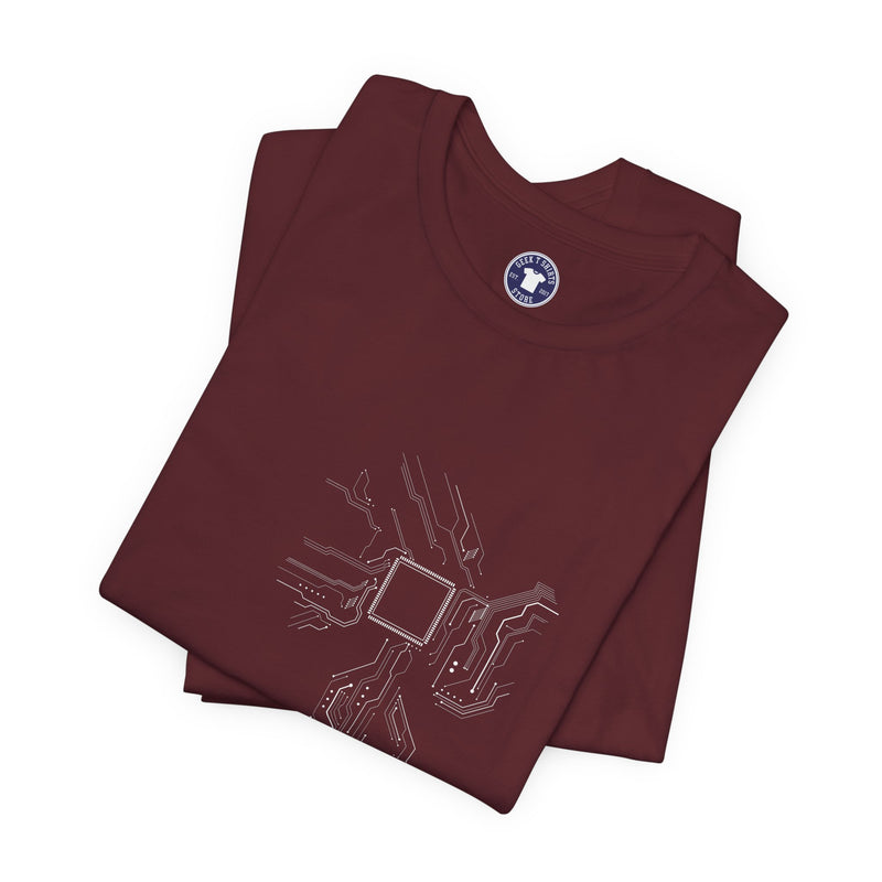 Cpu Heart Chipset Board - Geek Coding T-Shirt - Premium Unisex Crewneck T-Shirt