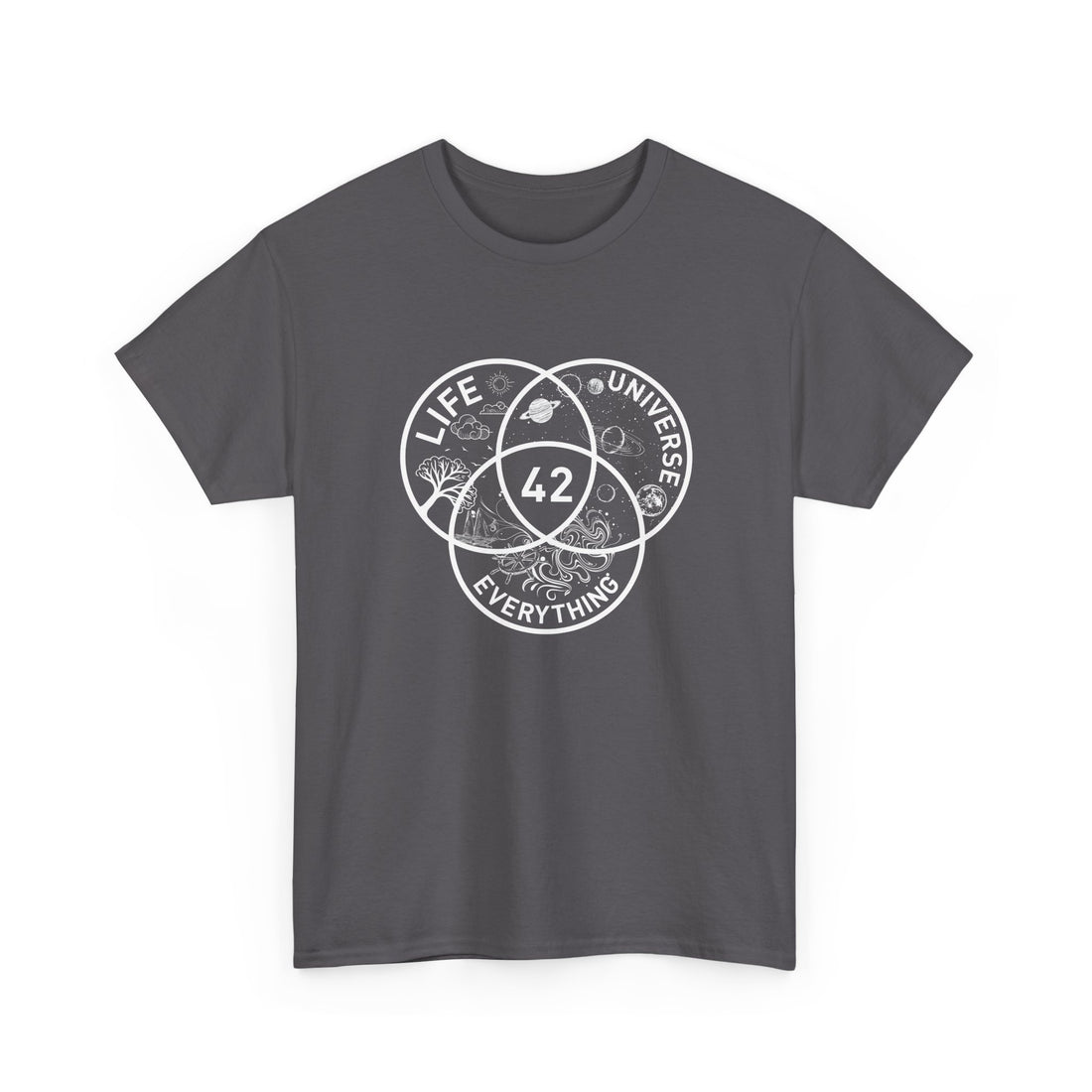 42 Answer To Life The Universe And Everything - White Version - Regular Unisex Crewneck T-Shirt