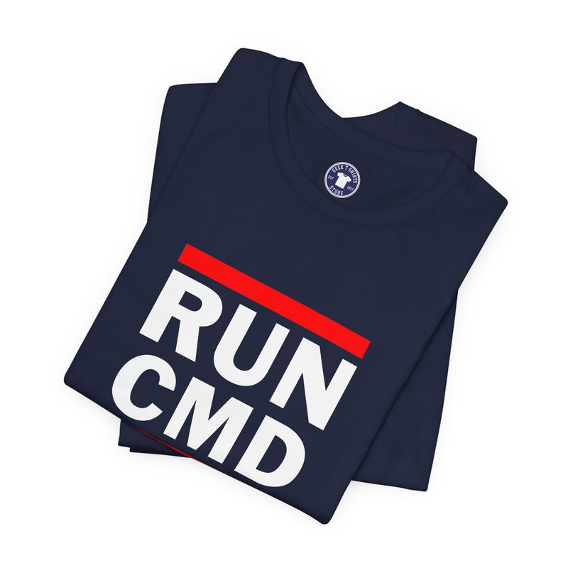 Run CMD C - IT Shirt - Funny Coder Shirt - MS-Dos - Premium Unisex Crewneck T-shirt