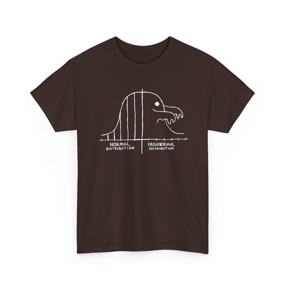 Math Statistics Paranormal Distribution Ghost - Regular Unisex Crewneck T-Shirt