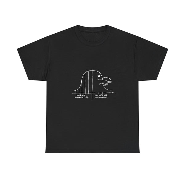 Paranormal Distribution T-Shirt, Funny Statistical Humor Tee, Geek T-Shirt, Nerd Shirt, Math Joke Top, Science Gift Shirt, Funny Geek Tee