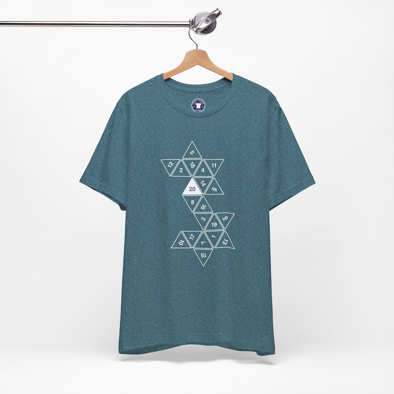 20 Sided Roll Playing Die - Premium Unisex Crewneck T-Shirt