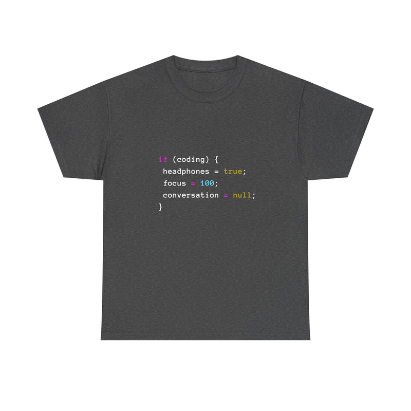 Coding Humor T-Shirt, Programmer Gift Tee, Geek T-Shirt, Nerd Shirt, Tech Lover Apparel, Developer Humor Shirt, Coder Present, Focus Tee