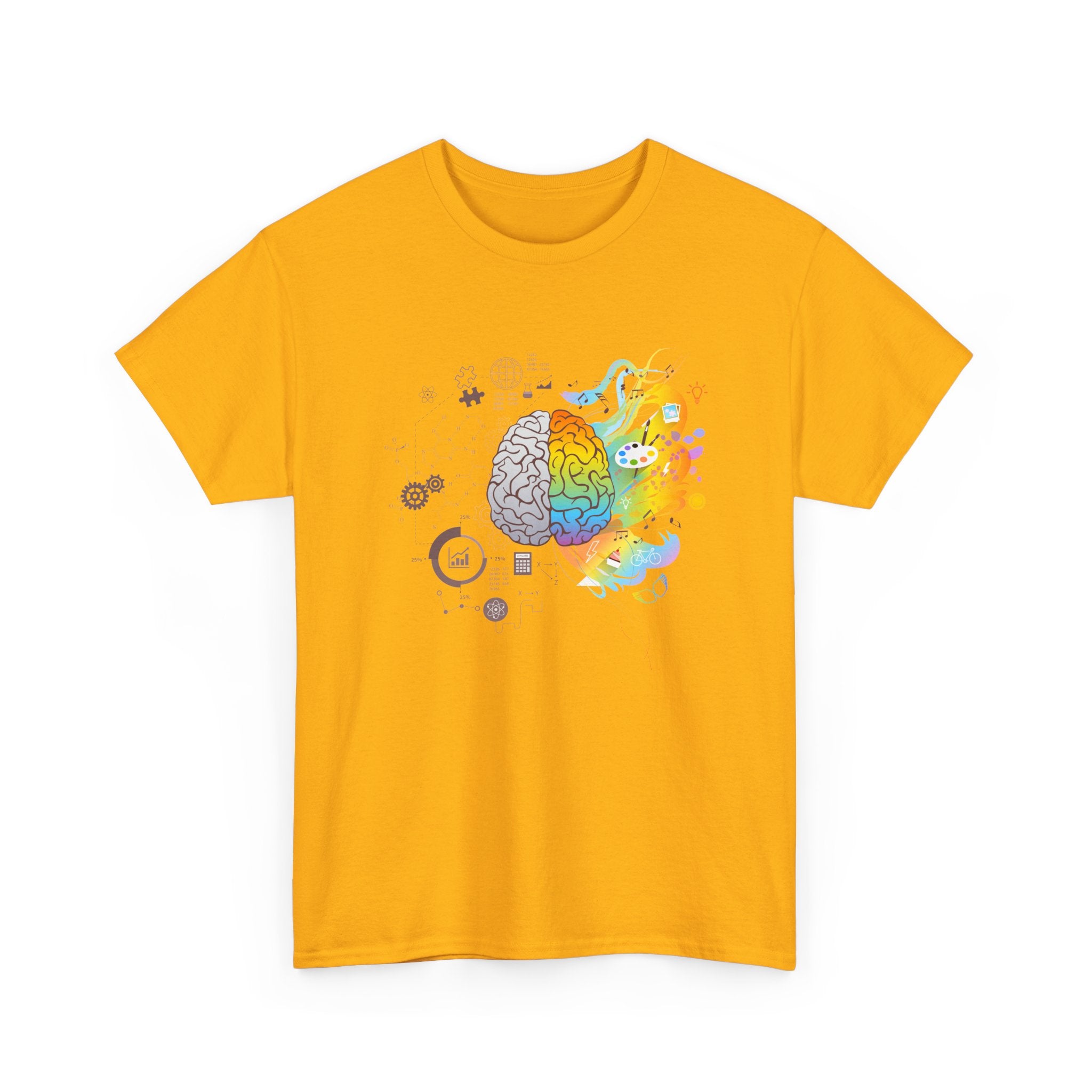 Creative Scientific Brain Illustration - Neuroscience Science Shirt - Regular Unisex Crewneck T-Shirt