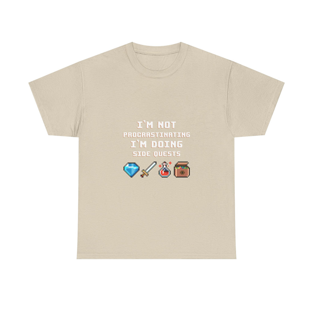 I'm Not Procrastinating T-Shirt, Gamer Tee, Side Quest Shirt, Geek T-Shirt, Nerd Shirt, Video Game Humor, Pixel Art Gift, Casual Wear
