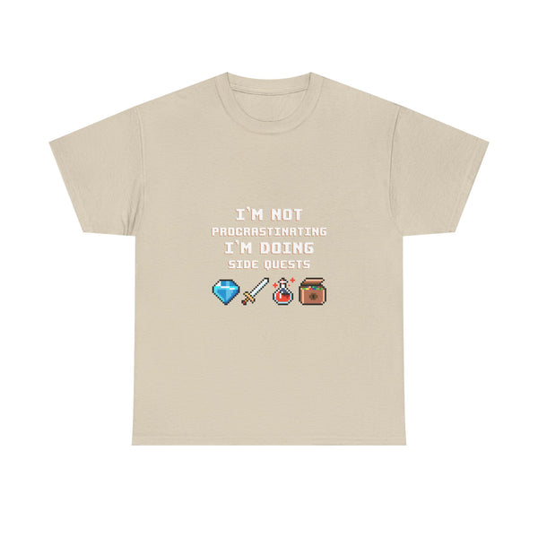 I'm Not Procrastinating T-Shirt, Gamer Tee, Side Quest Shirt, Geek T-Shirt, Nerd Shirt, Video Game Humor, Pixel Art Gift, Casual Wear