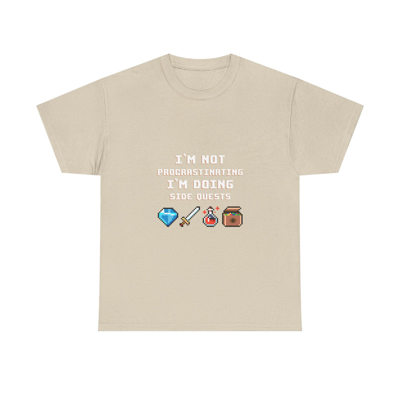 I'm Not Procrastinating T-Shirt, Gamer Tee, Side Quest Shirt, Geek T-Shirt, Nerd Shirt, Video Game Humor, Pixel Art Gift, Casual Wear