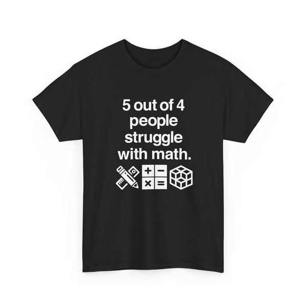 Funny Math Humor T-Shirt, Geek T-Shirt, Nerd Shirt, Math Joke Tee, STEM Gift, Geeky Apparel, Math Struggle Laugh, Puzzle Lover Shirt